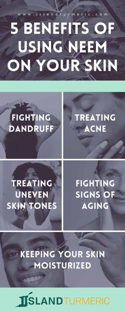 neem benefits on skin - infographic